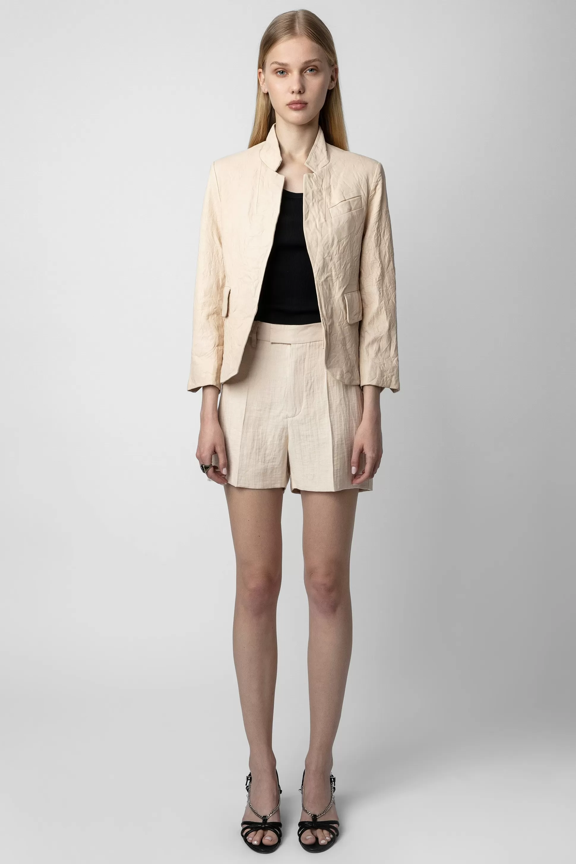 Femmes Zadig & Voltaire Vestes^Blazer En Cuir Froisse Verys