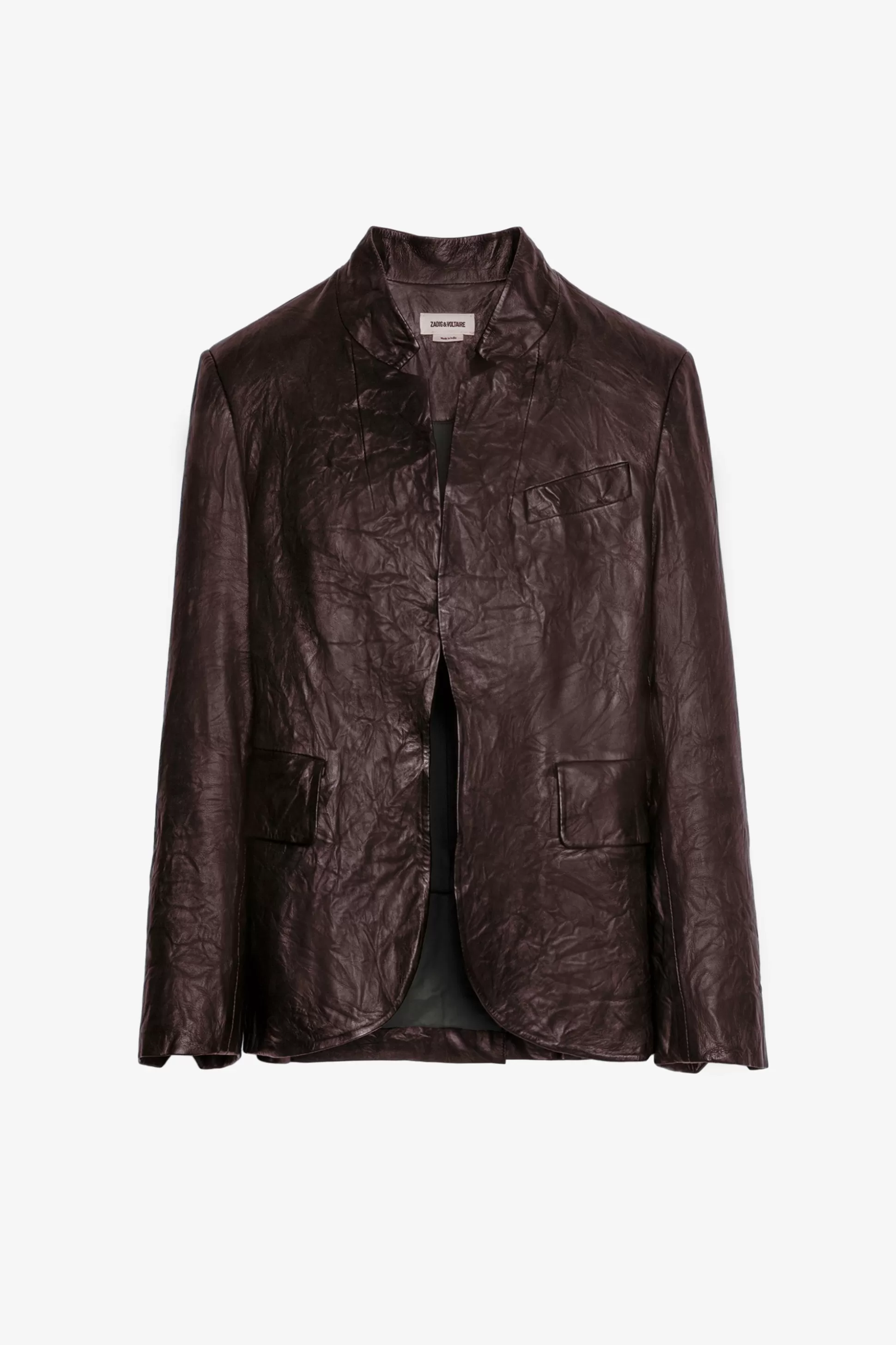blazer_en_cuir_froisse_verys_2.webp Femmes Zadig & Voltaire Costumes^Blazer En Cuir Froisse Verys