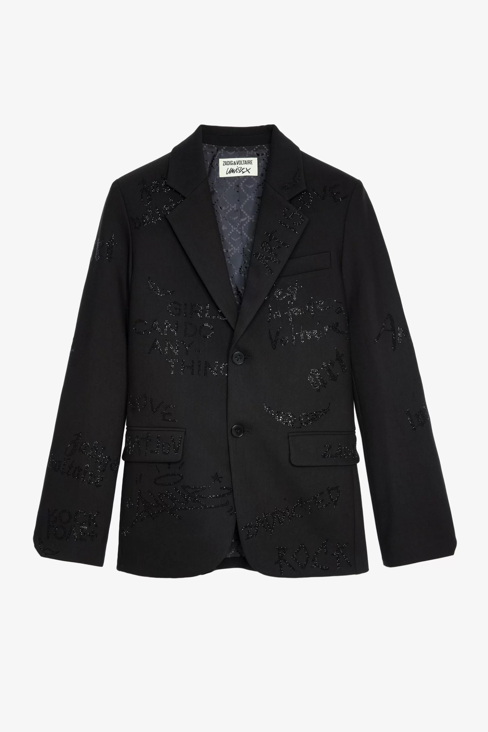 blazer_vanille_a_strass_2.webp Femmes Zadig & Voltaire Unisexe^Blazer Vanille A Strass