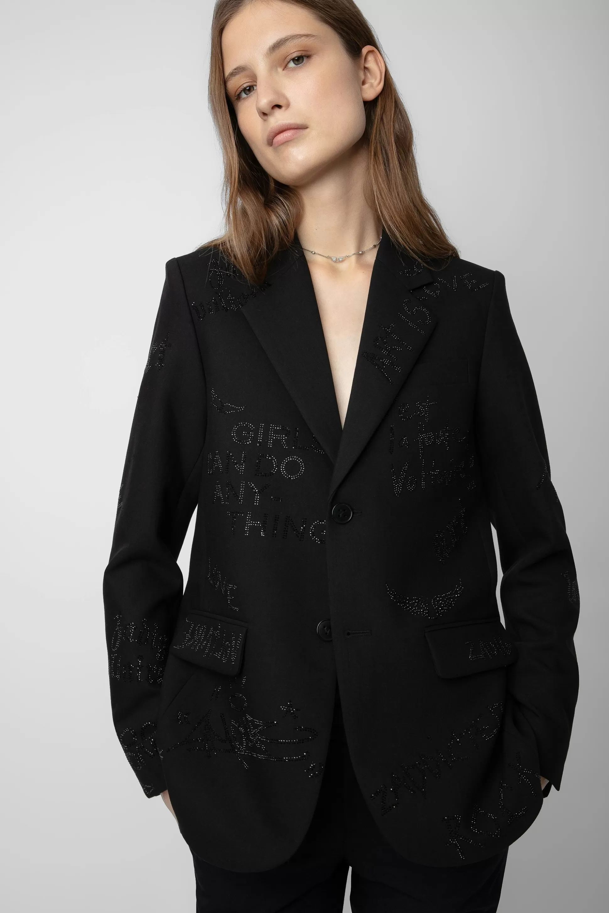 Femmes Zadig & Voltaire Unisexe^Blazer Vanille A Strass
