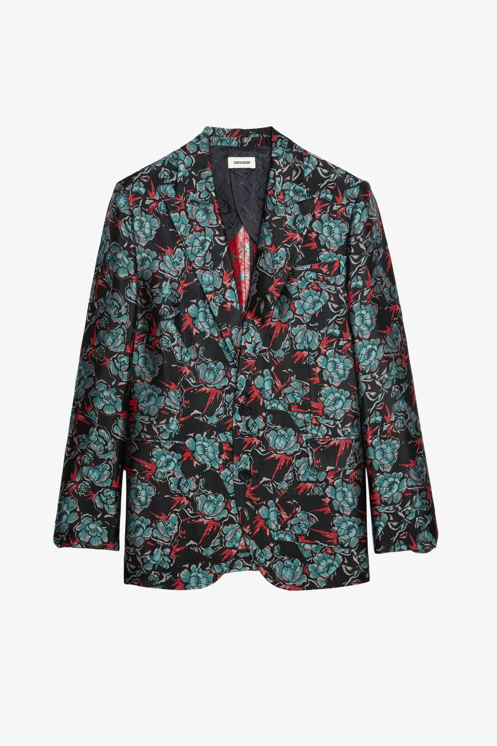 blazer_vegy_thunder_en_jacquard_5.webp Femmes Zadig & Voltaire Costumes^Blazer Vegy Thunder En Jacquard