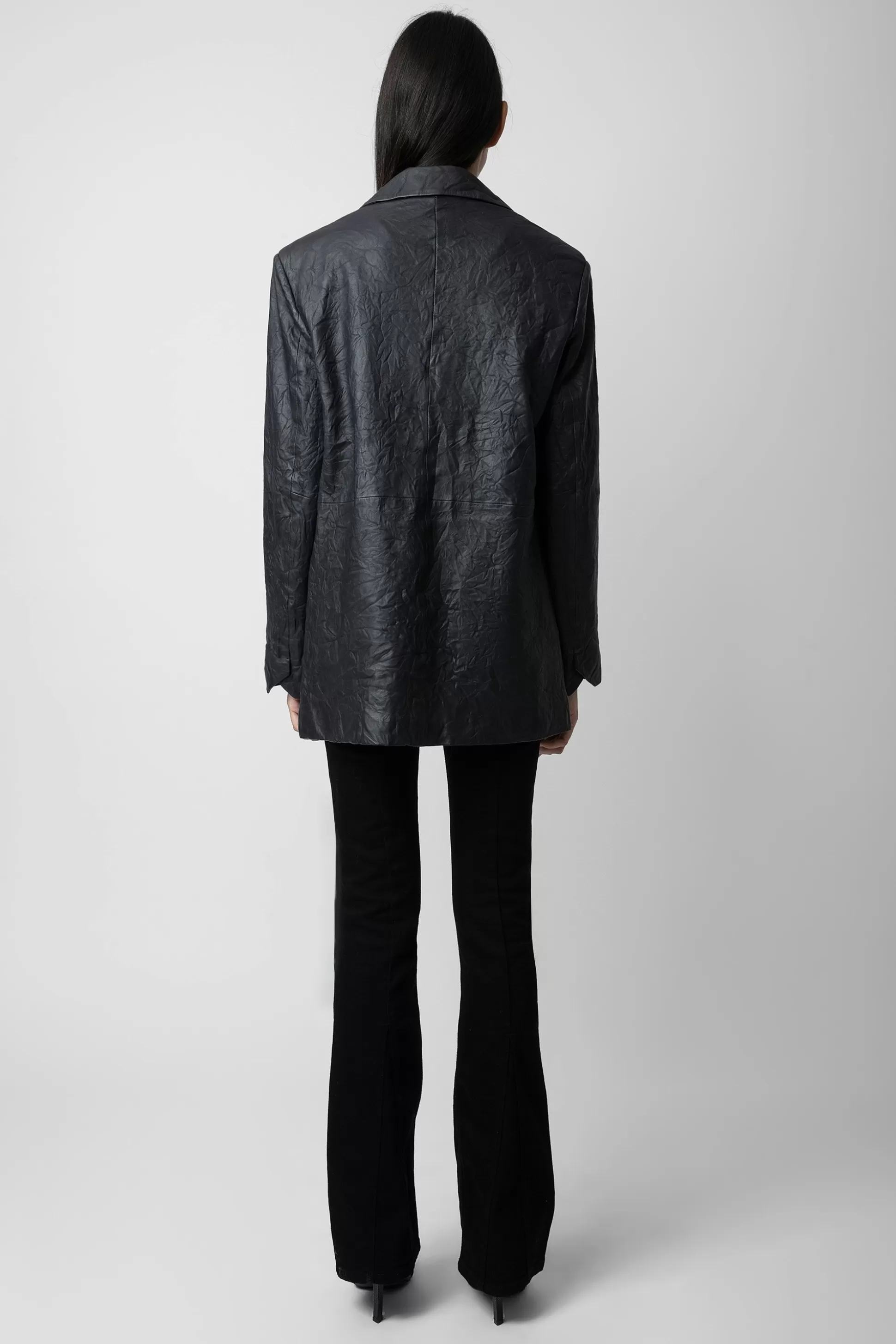 blazer_venturi_en_cuir_froisse_2.webp Femmes Zadig & Voltaire Vestes^Blazer Venturi En Cuir Froisse