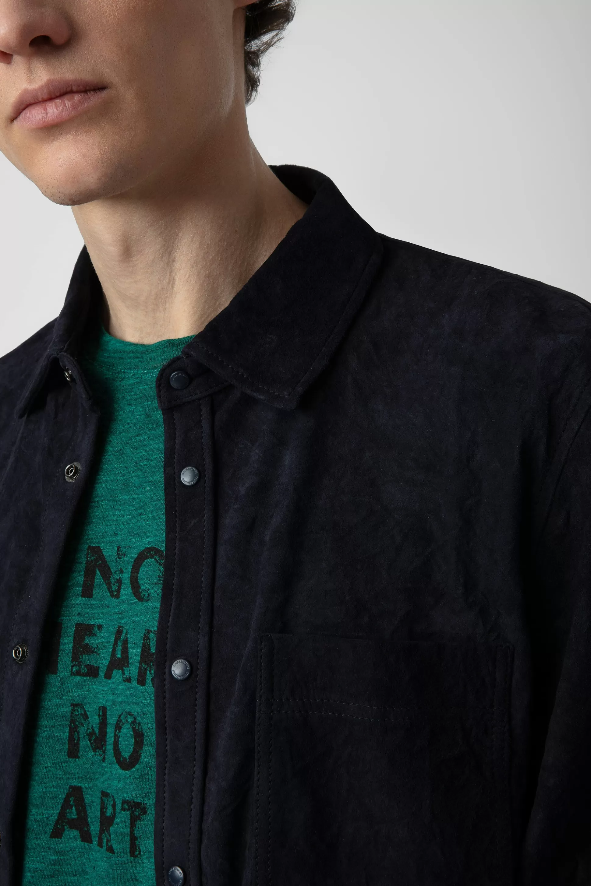 chemise_en_daim_serge_5.webp Hommes Zadig & Voltaire Chemises^Chemise En Daim Serge