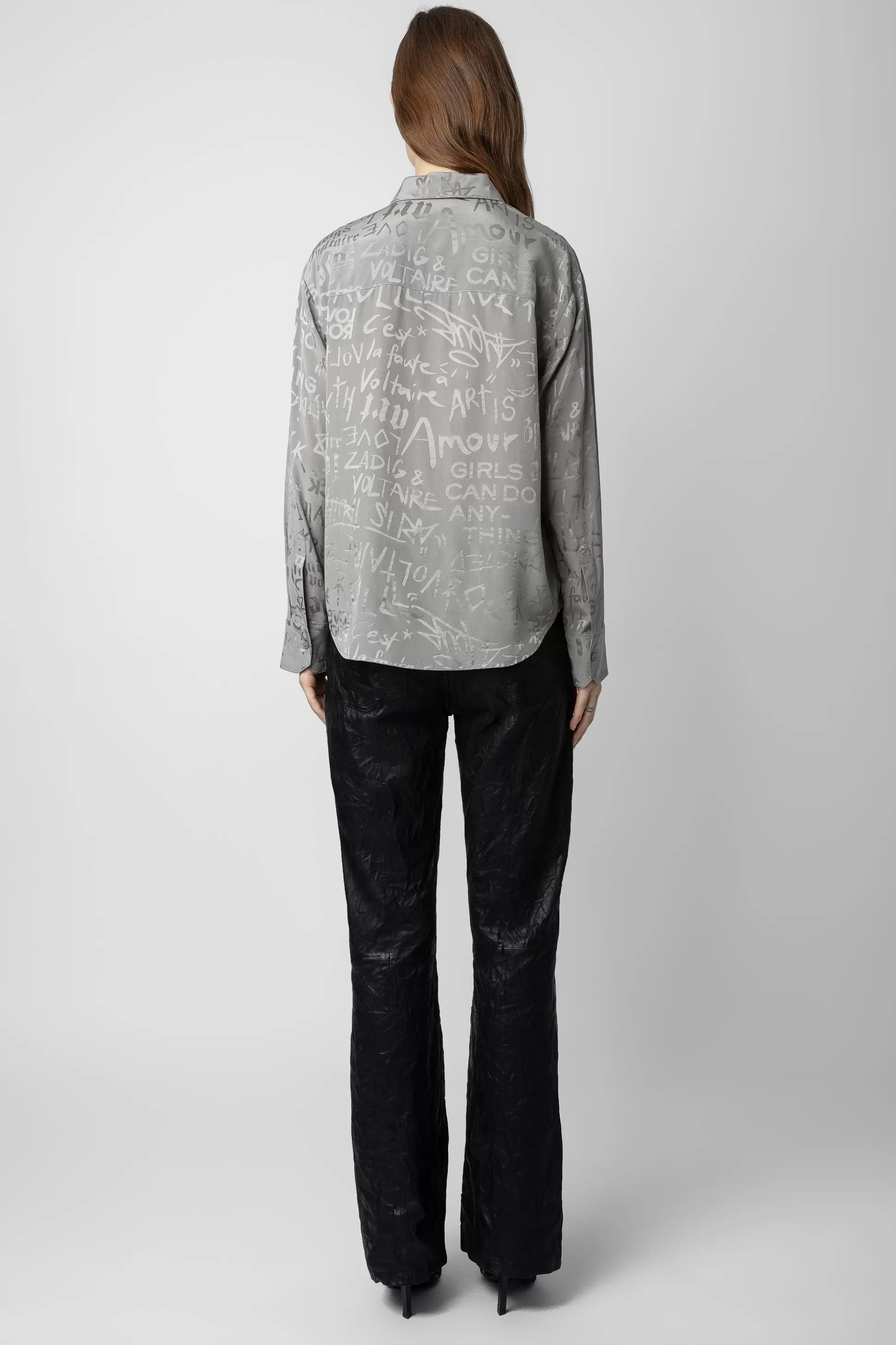 chemise_en_soie_jacquard_morning_1.webp Femmes Zadig & Voltaire Chemises Et Hauts^Chemise En Soie Jacquard Morning