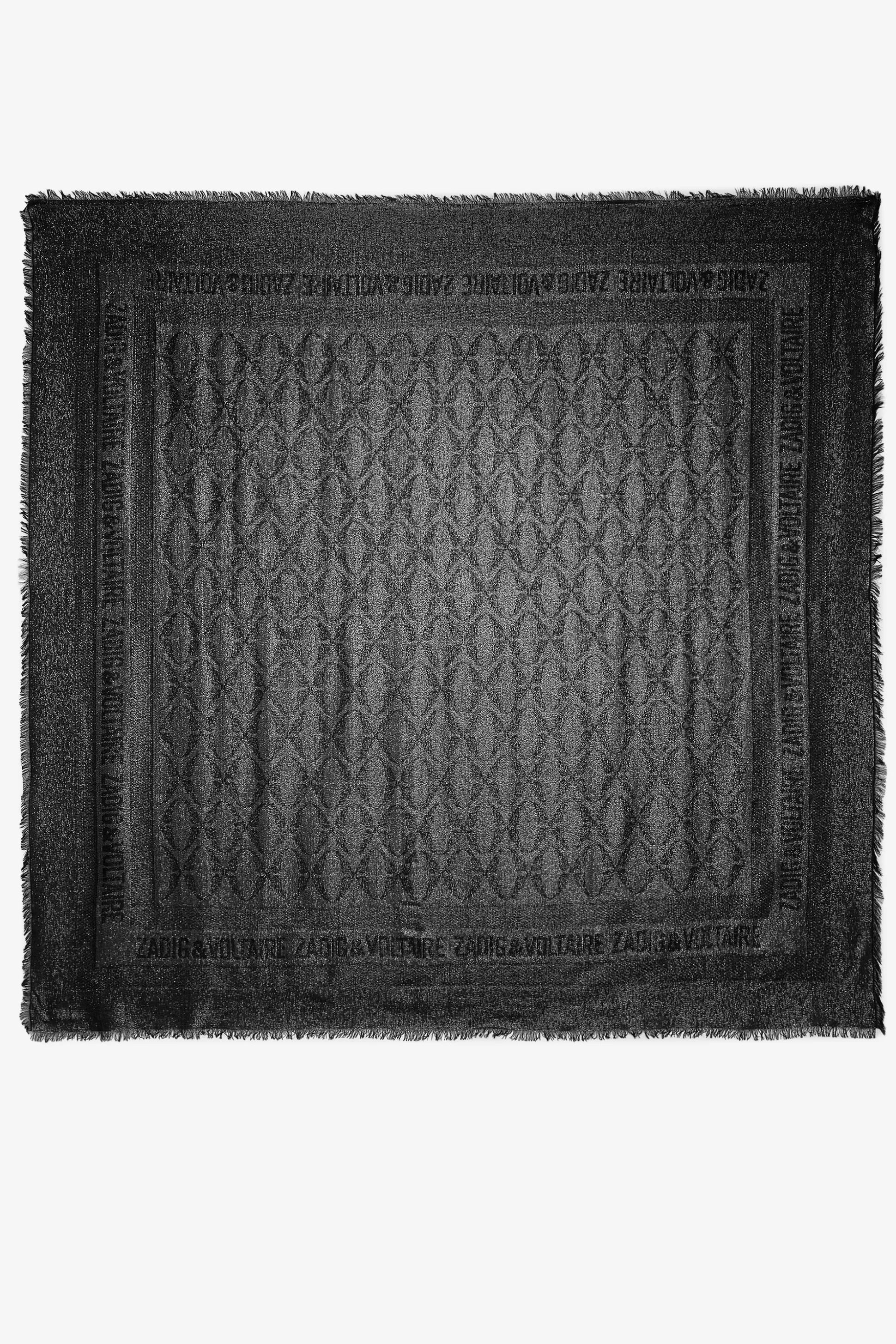 echarpe_glenn_rock_en_jacquard_lurex_3.webp Femmes Zadig & Voltaire Echarpes^Echarpe Glenn Rock En Jacquard Lurex