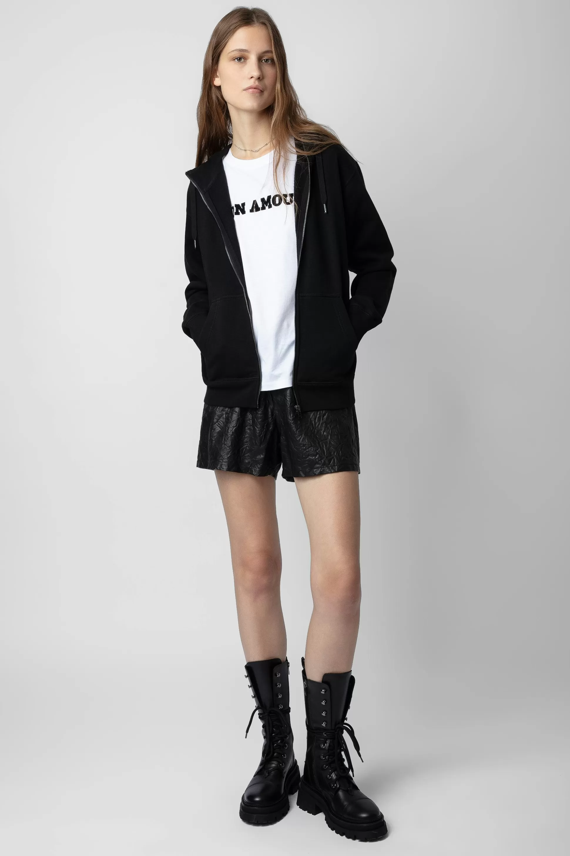 Femmes Zadig & Voltaire Sweat-Shirts^Harper Peace&Love Sweat A Capuche A Strass
