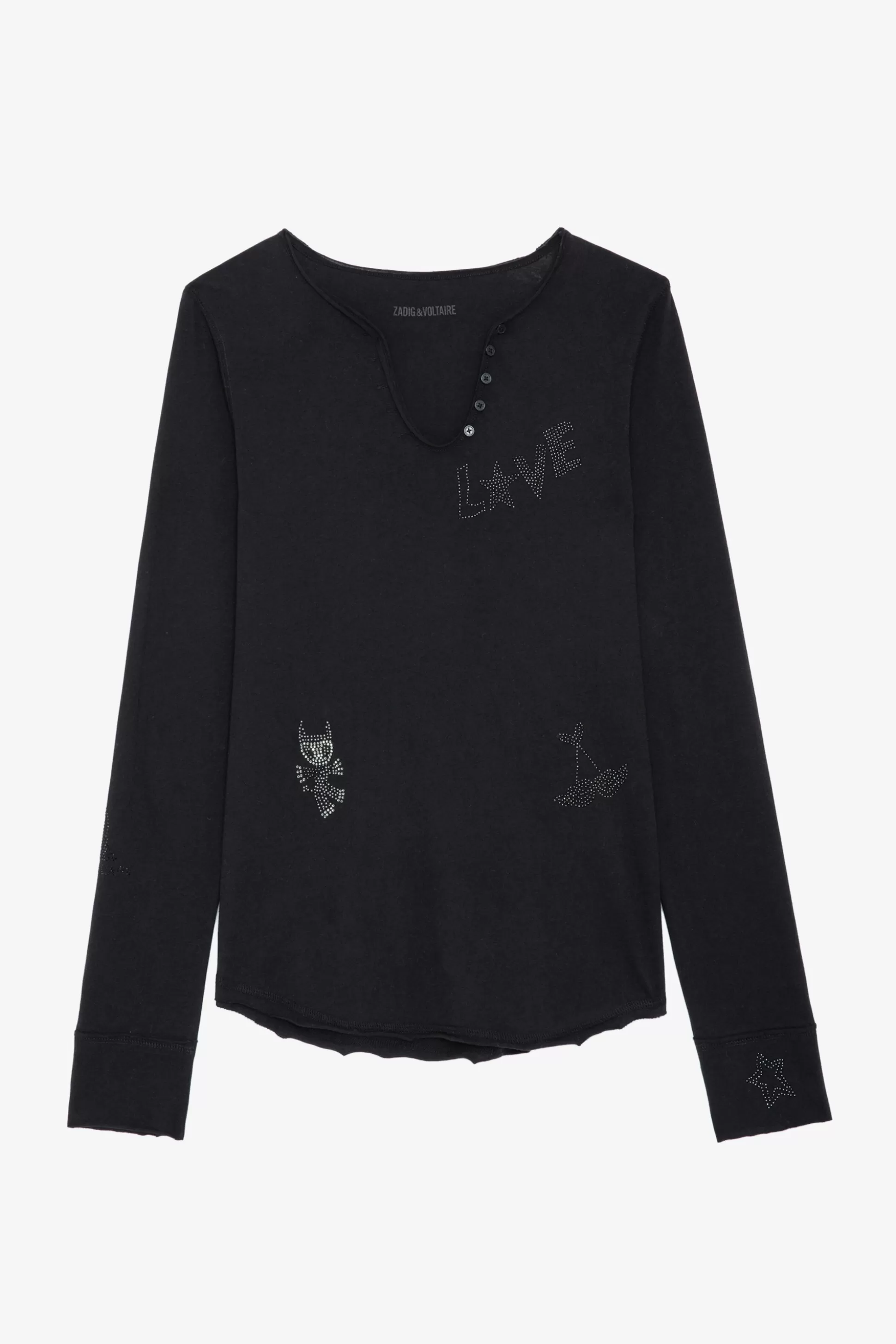 haut_henley_a_strass_3-1.webp Femmes Zadig & Voltaire T-Shirts^Haut Henley A Strass