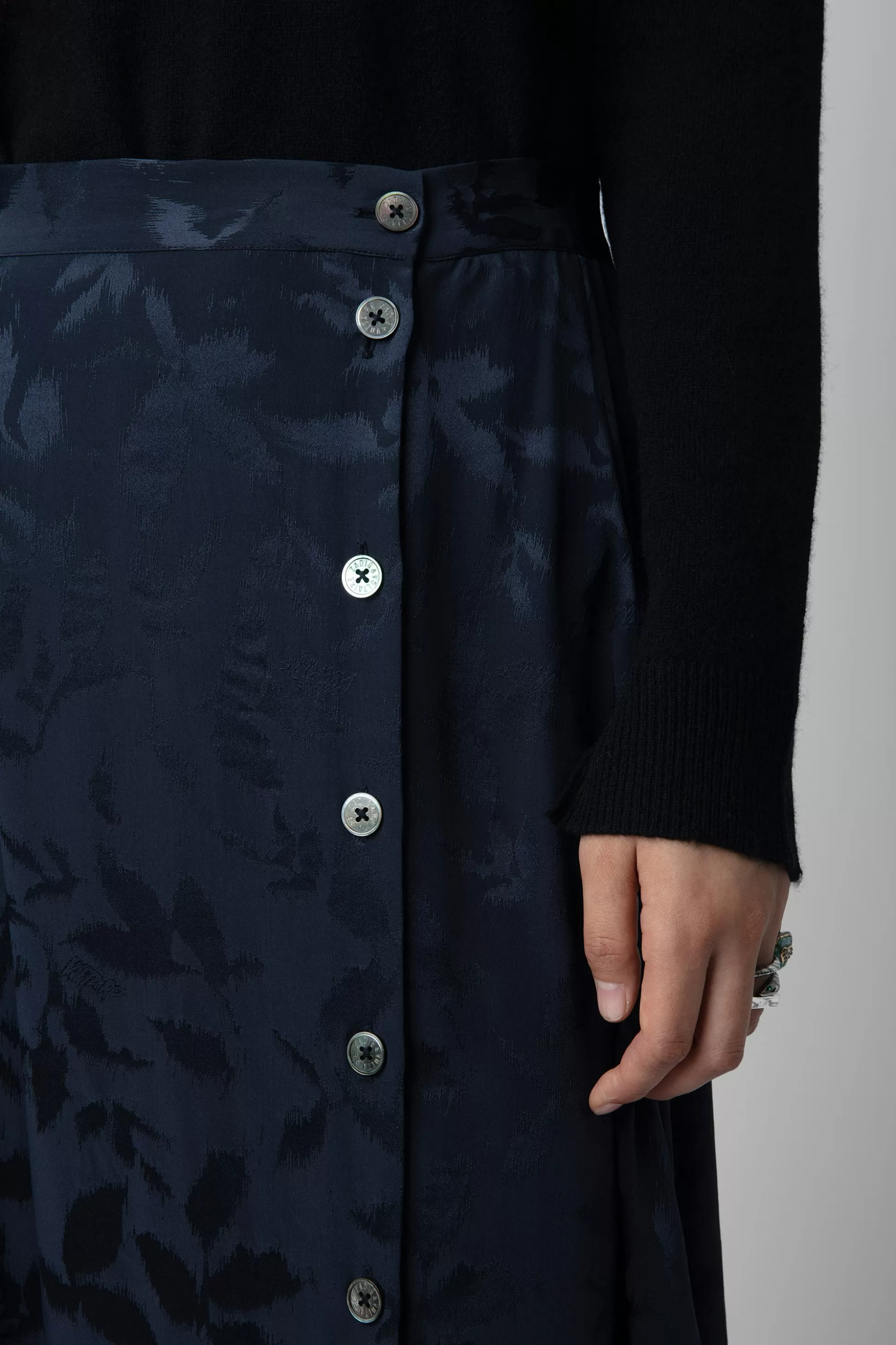 jupe_en_jacquard_de_soie_june_4.webp Femmes Zadig & Voltaire Robes Et Jupes^Jupe En Jacquard De Soie June