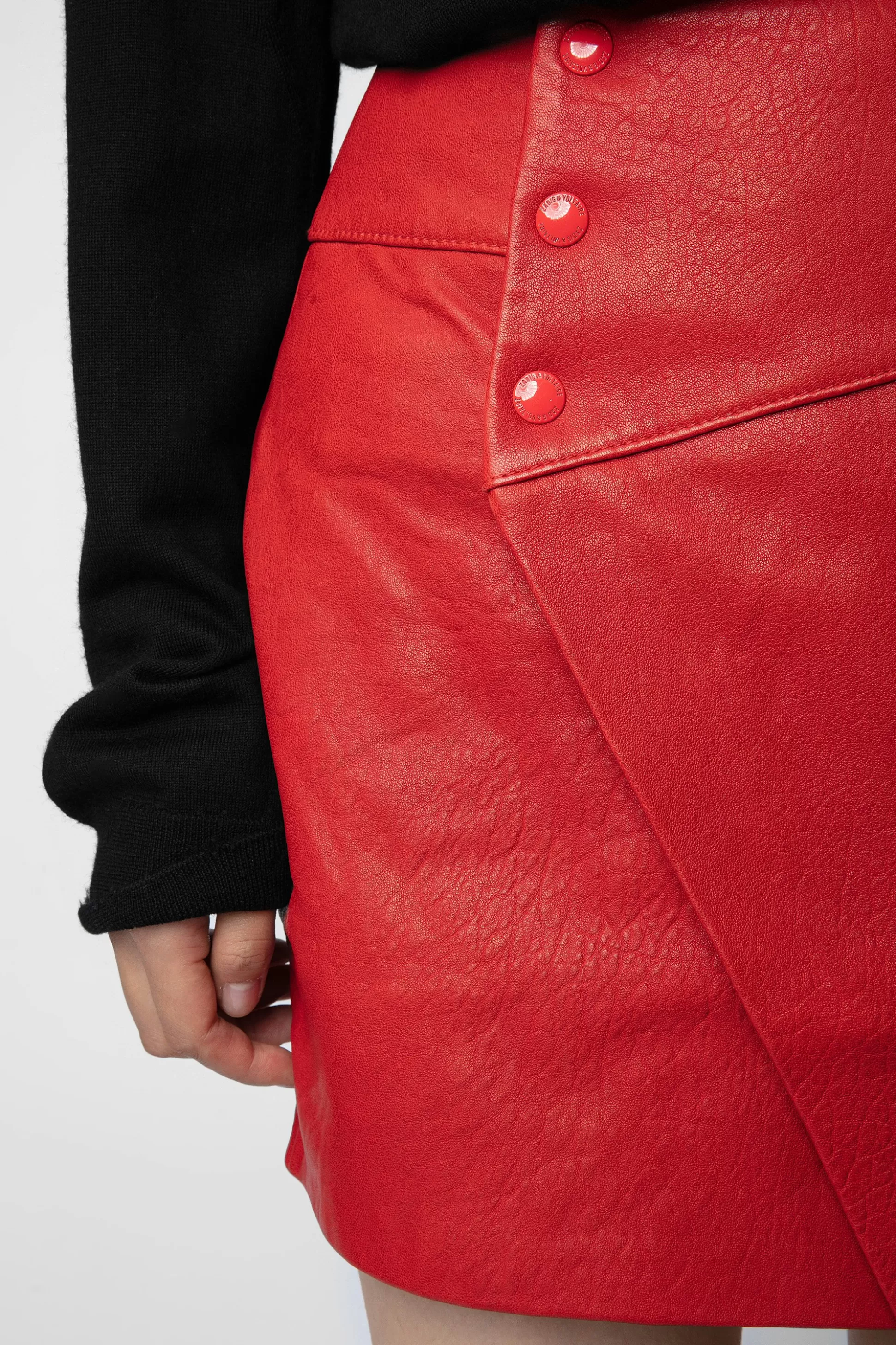 jupe_motard_en_cuir_junko_2.webp Femmes Zadig & Voltaire Robes Et Jupes^Jupe Motard En Cuir Junko