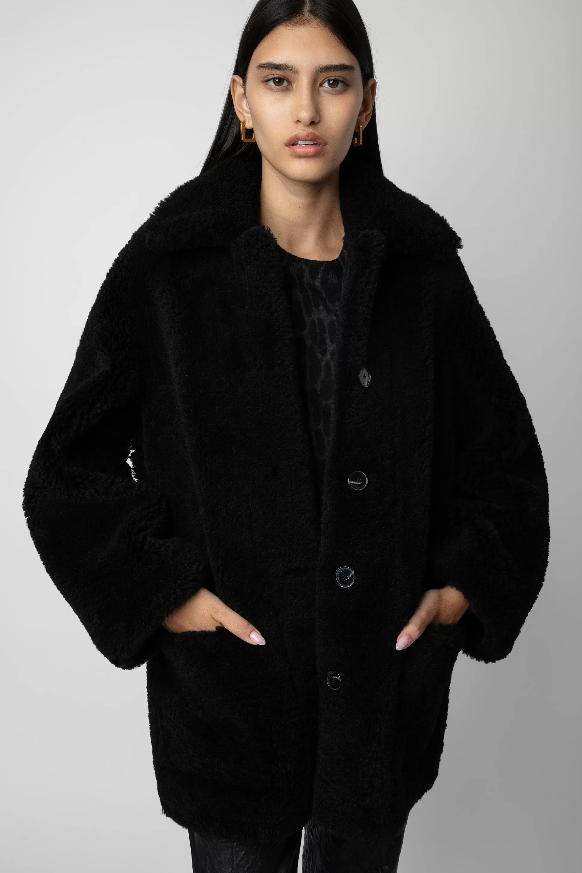Femmes Zadig & Voltaire Manteaux Et Vestes^Manteau En Peau De Mouton Magdas En Cuir
