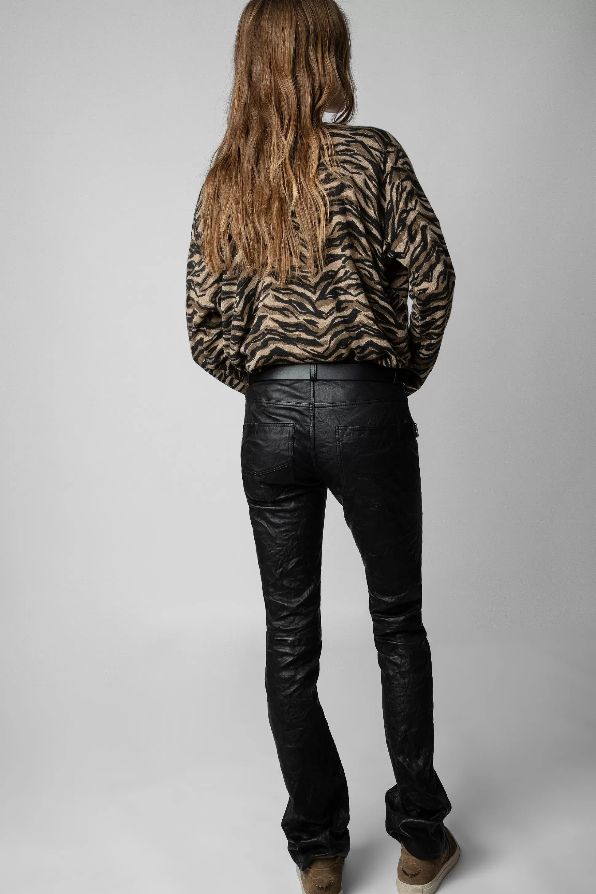 Femmes Zadig & Voltaire Pantalons Et Shorts^Pantalon En Cuir Froisse Hippie