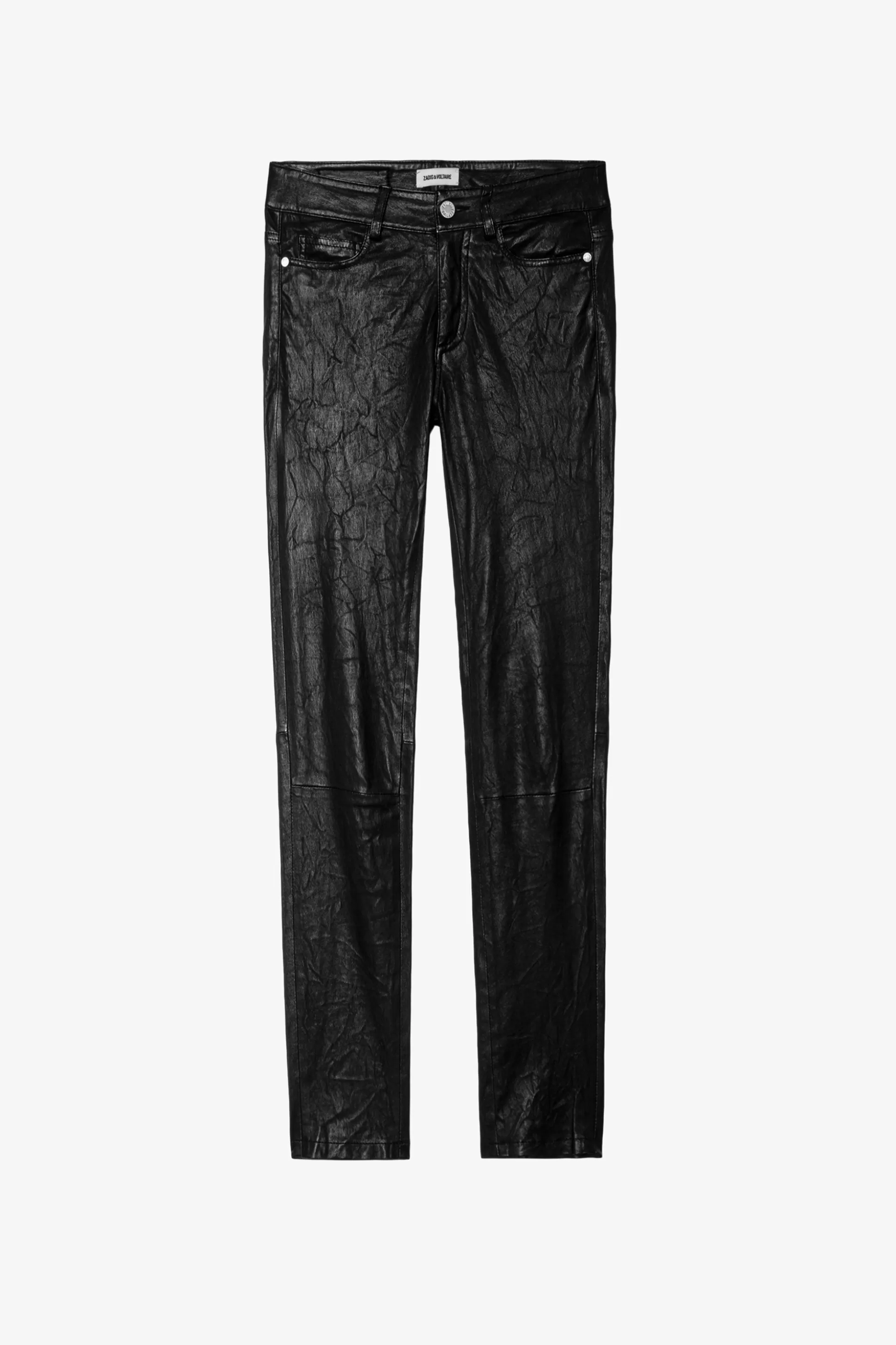 pantalon_en_cuir_froisse_phlame_4-2.webp Femmes Zadig & Voltaire Pantalons Et Shorts^Pantalon En Cuir Froisse Phlame