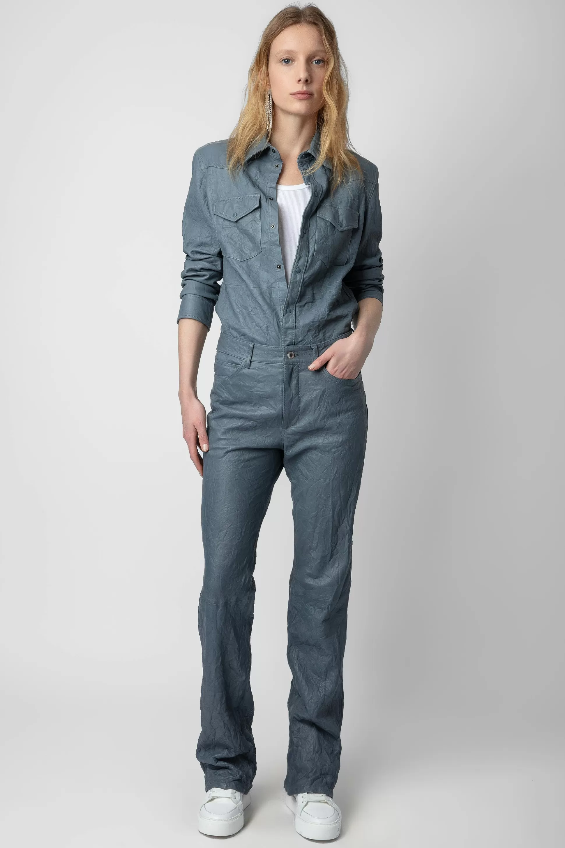 Femmes Zadig & Voltaire Pantalons Et Shorts^Pantalon En Cuir Froisse Pistol