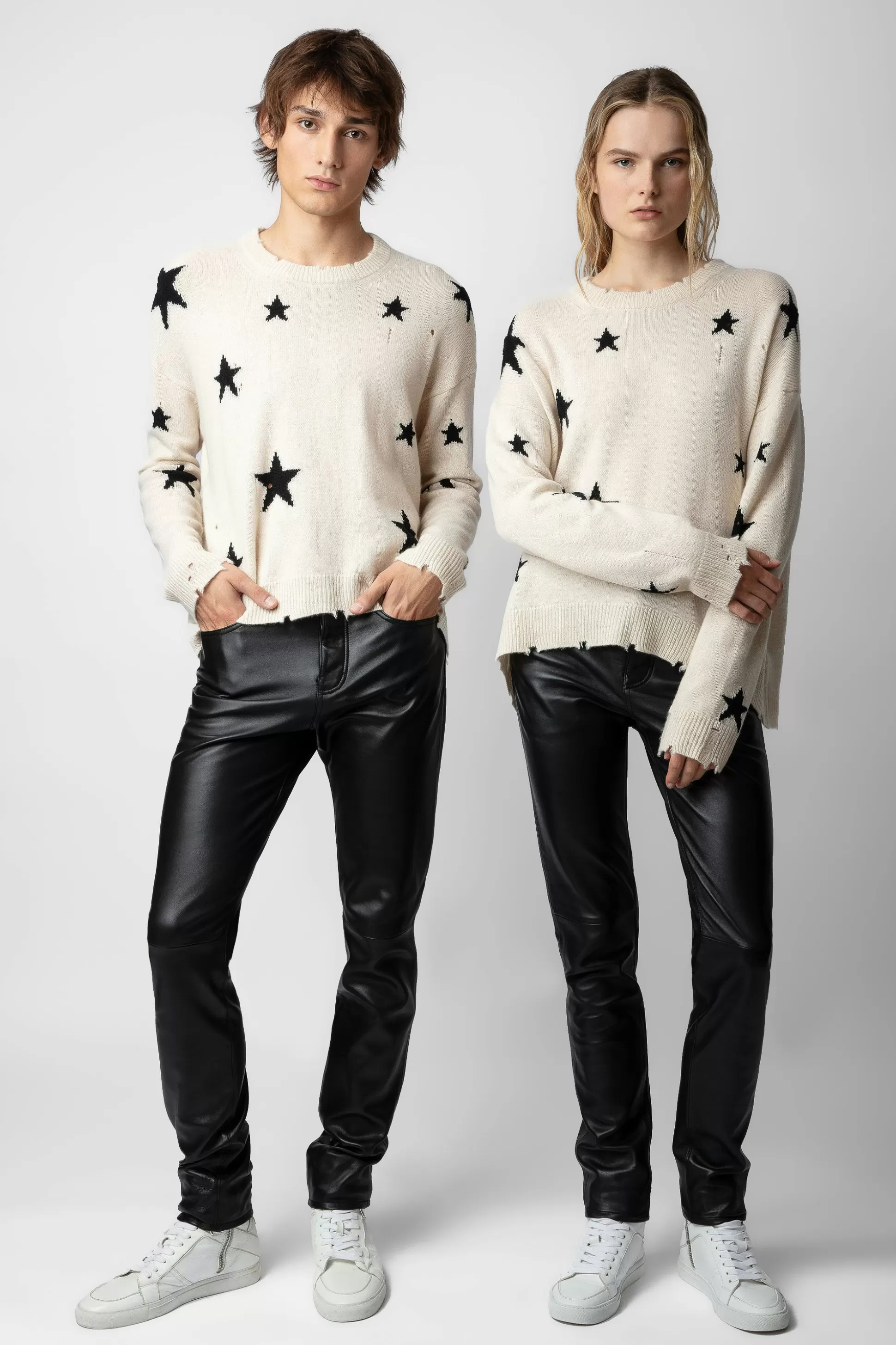 Femmes Zadig & Voltaire Unisexe^Pull En Cachemire Etoiles Markus