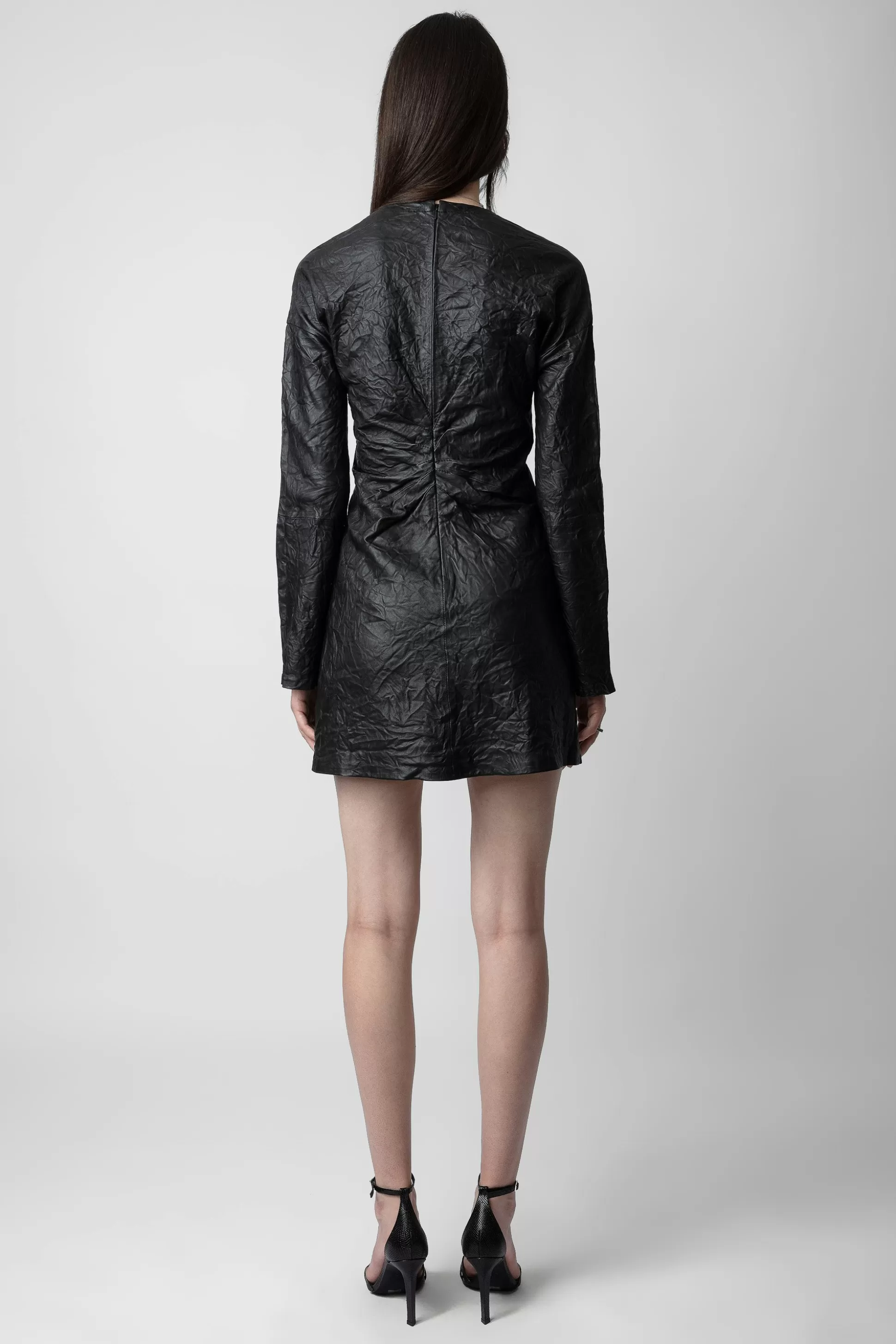 robe_en_cuir_froisse_rixina_2.webp Femmes Zadig & Voltaire Robes Et Jupes^Robe En Cuir Froisse Rixina