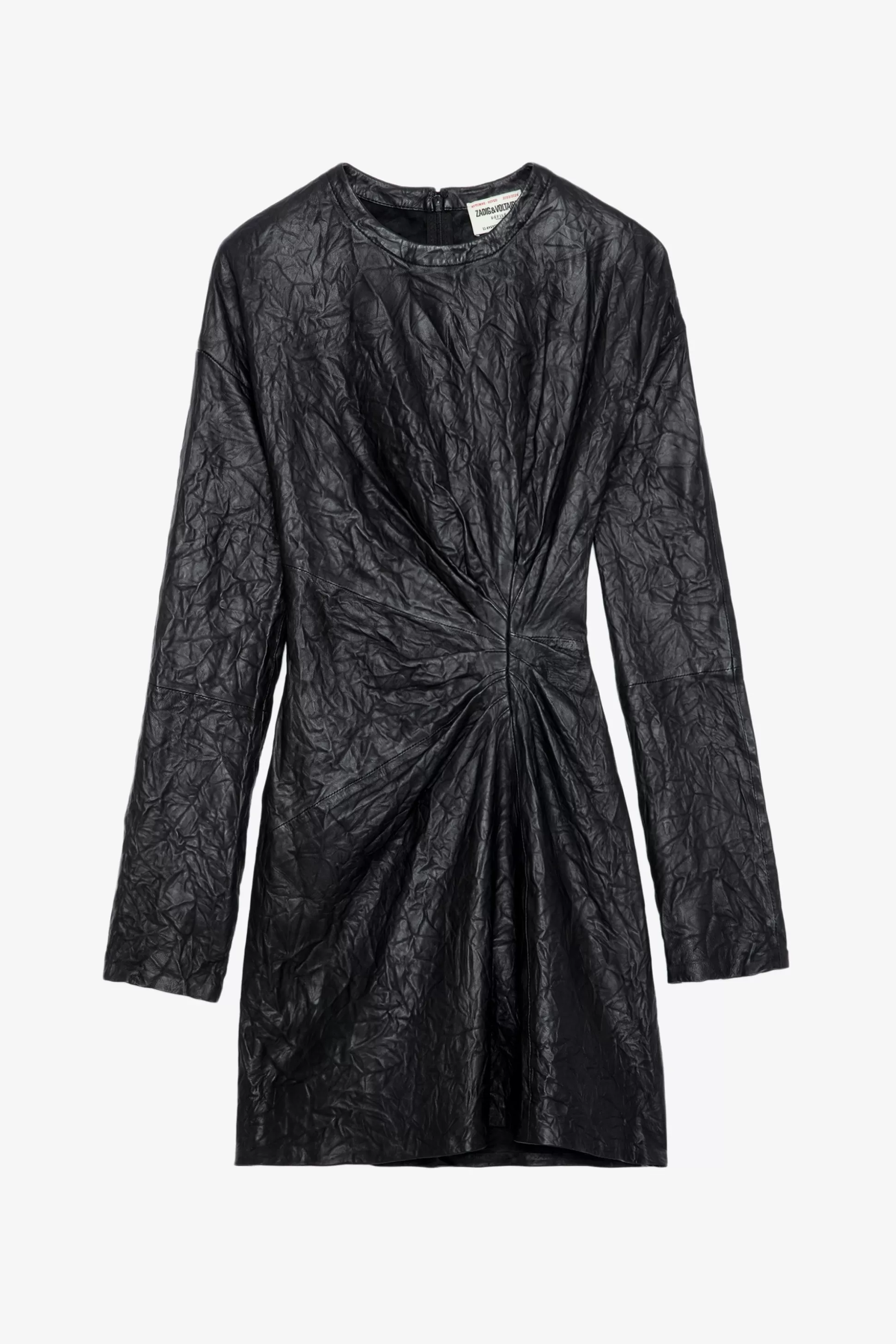 robe_en_cuir_froisse_rixina_5.webp Femmes Zadig & Voltaire Robes Et Jupes^Robe En Cuir Froisse Rixina
