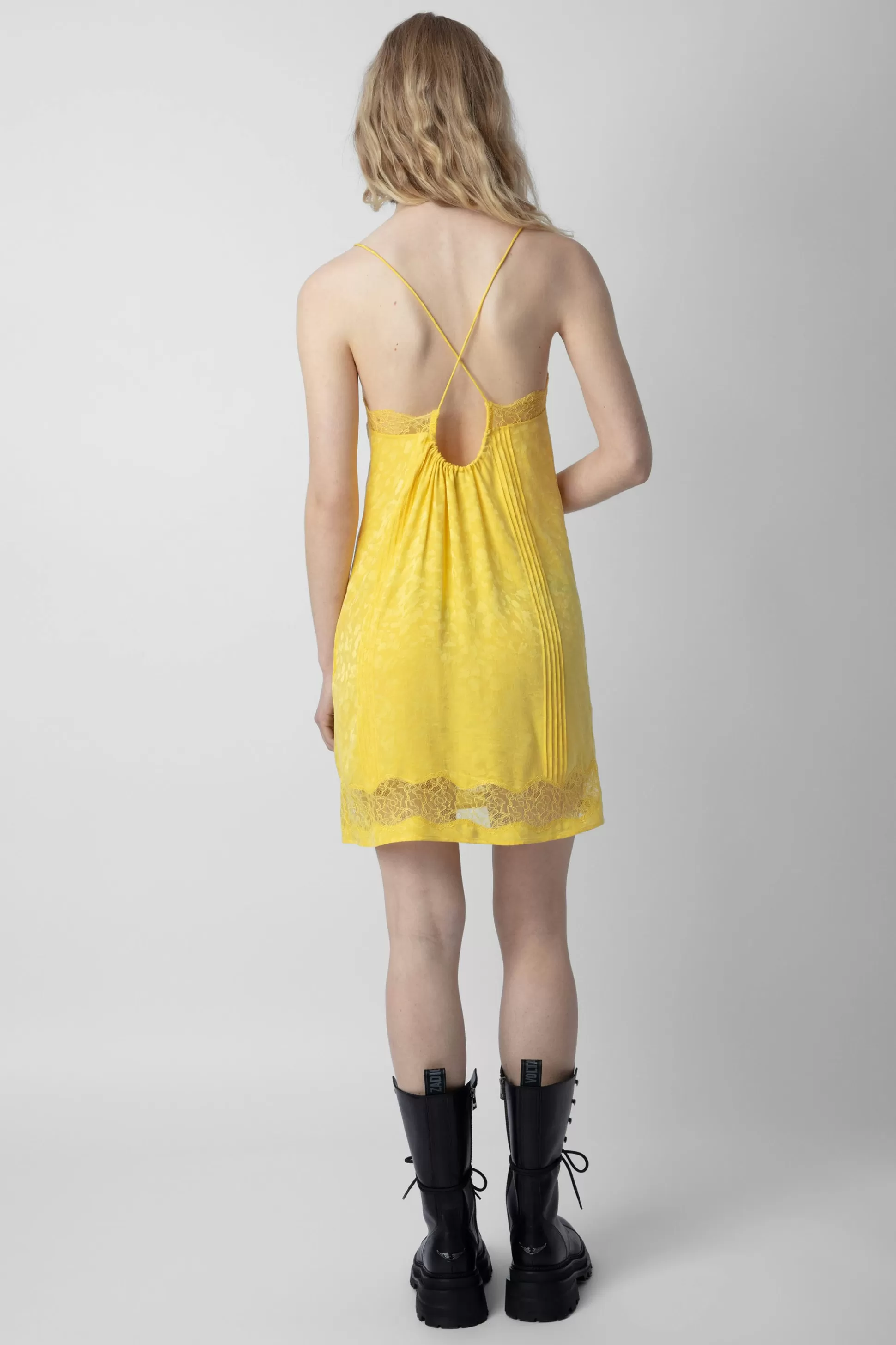 robe_en_jacquard_de_soie_cristal_3.webp Femmes Zadig & Voltaire Robes Et Jupes^Robe En Jacquard De Soie Cristal