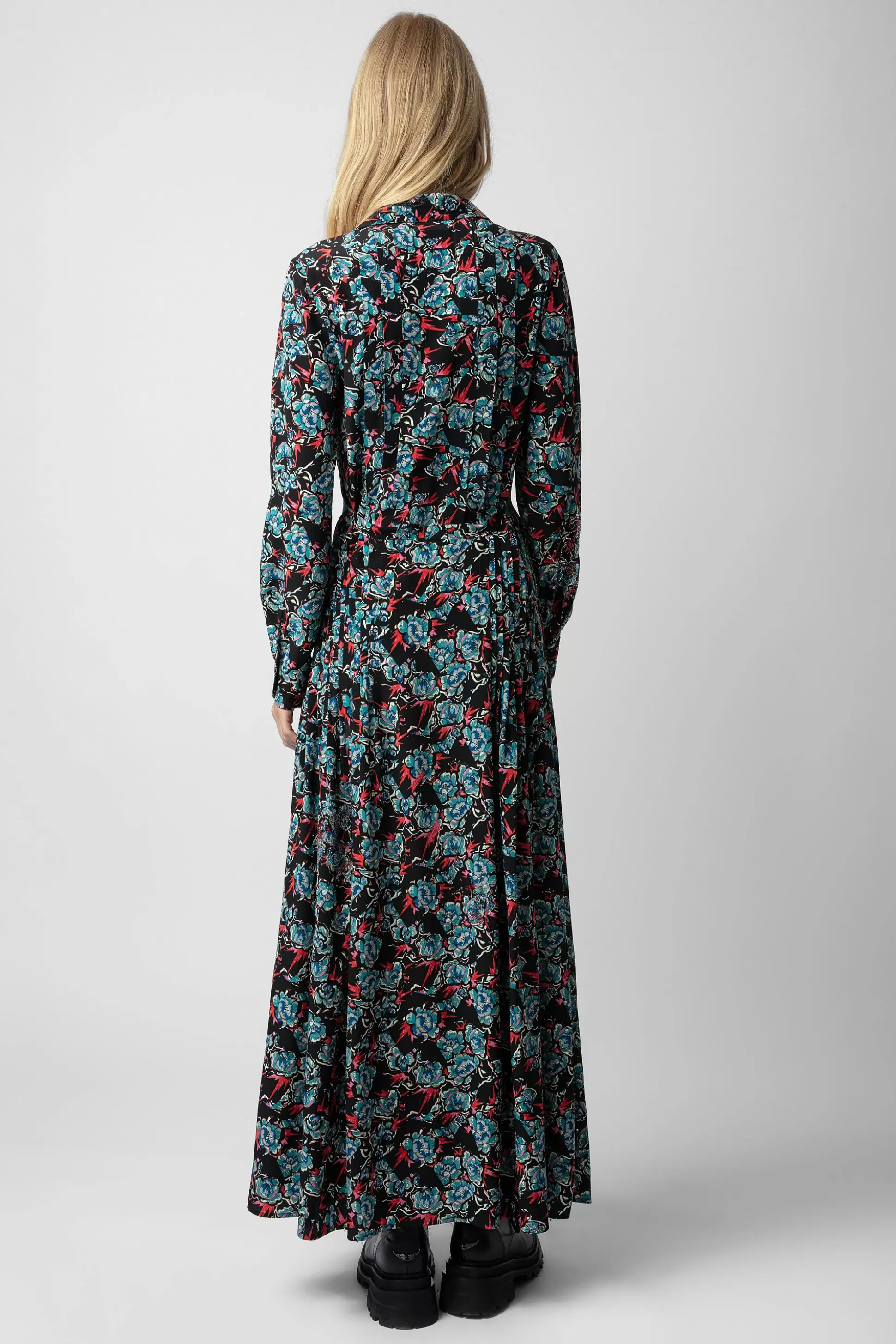 robe_en_soie_a_strass_reward_thunder_1.webp Femmes Zadig & Voltaire Robes Et Jupes^Robe En Soie A Strass Reward Thunder