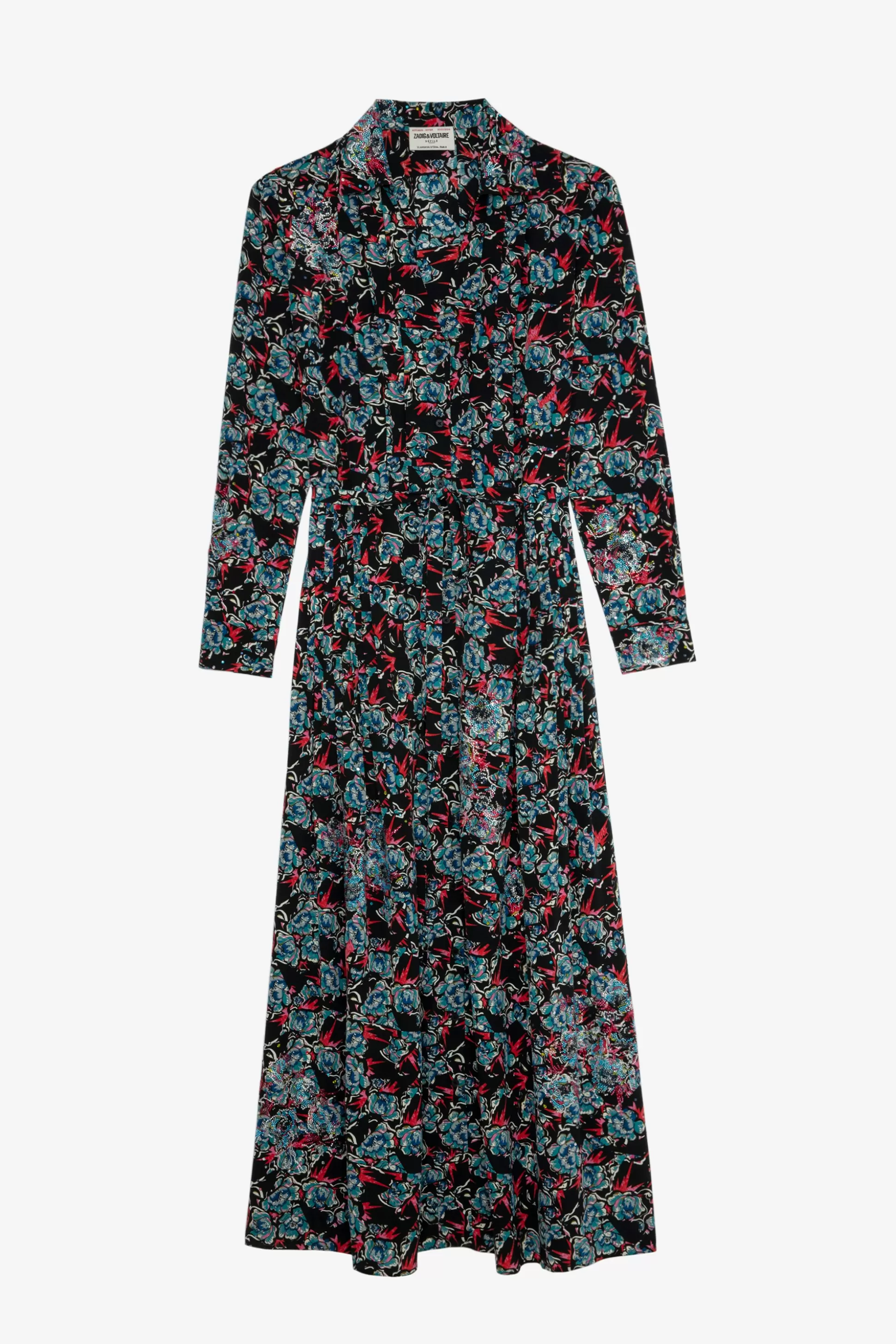 robe_en_soie_a_strass_reward_thunder_3.webp Femmes Zadig & Voltaire Robes Et Jupes^Robe En Soie A Strass Reward Thunder