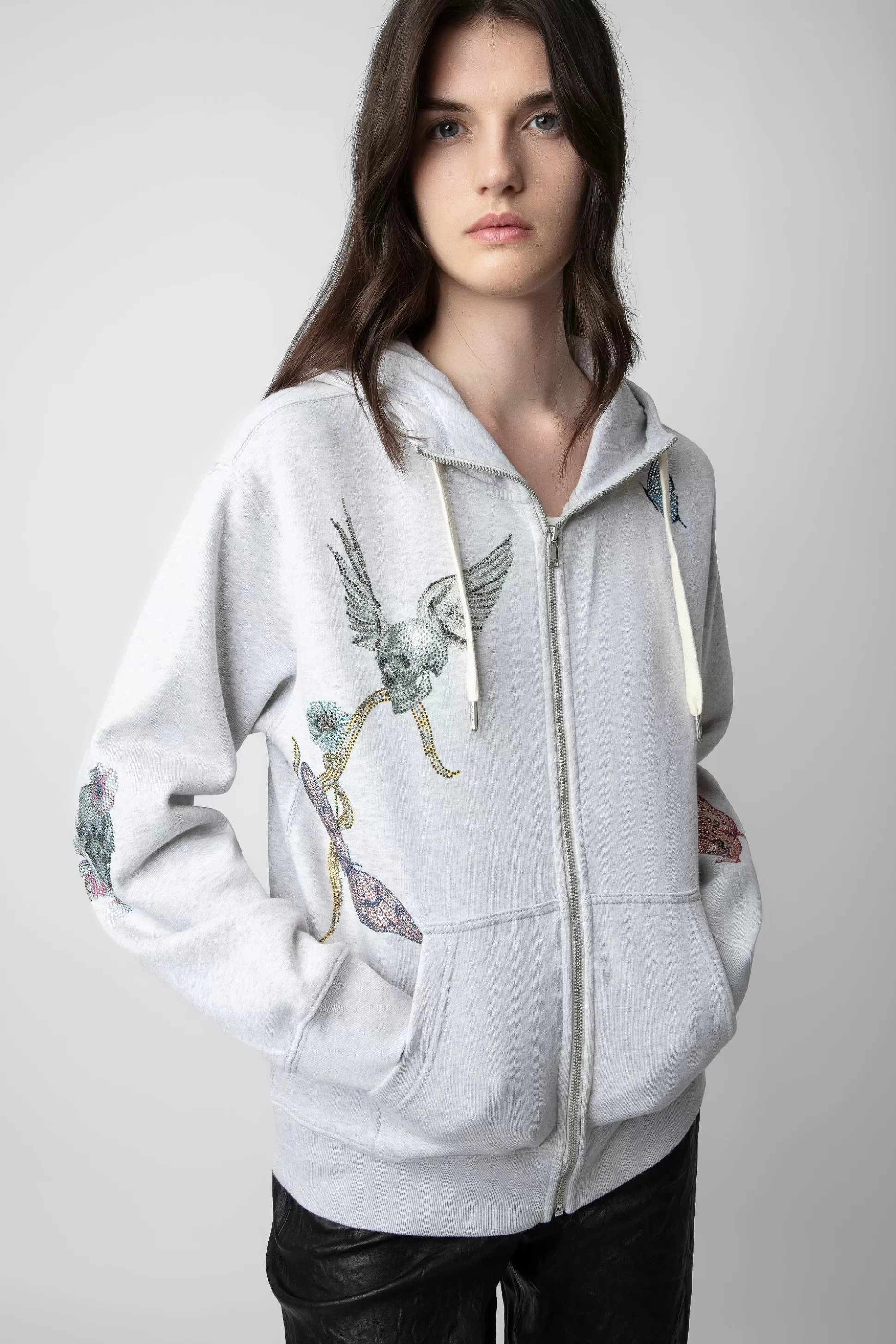 Femmes Zadig & Voltaire Sweat-Shirts^Sweat A Capuche Harper A Strass