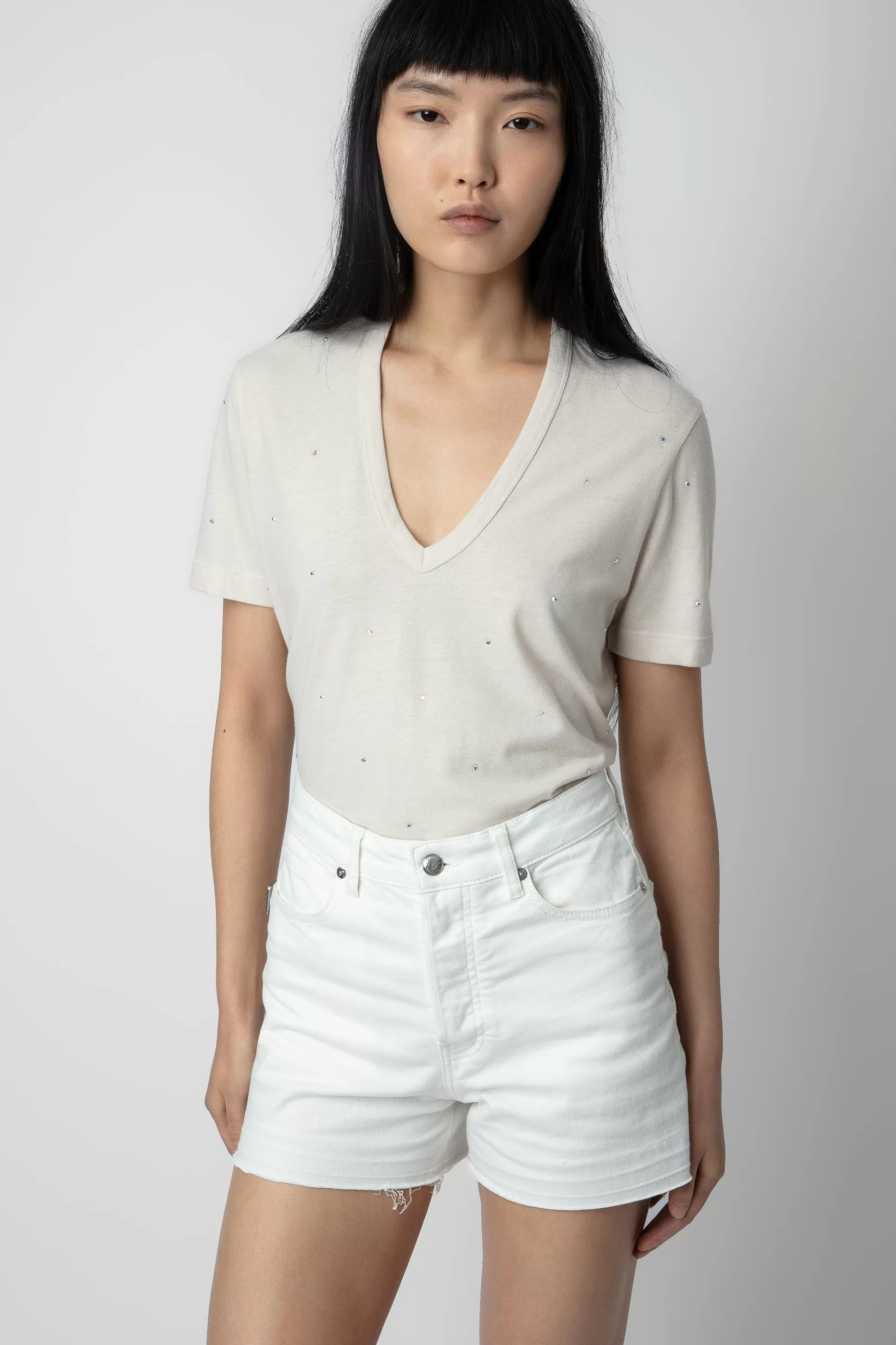 Femmes Zadig & Voltaire T-Shirts^T-Shirt Wassa Diamante