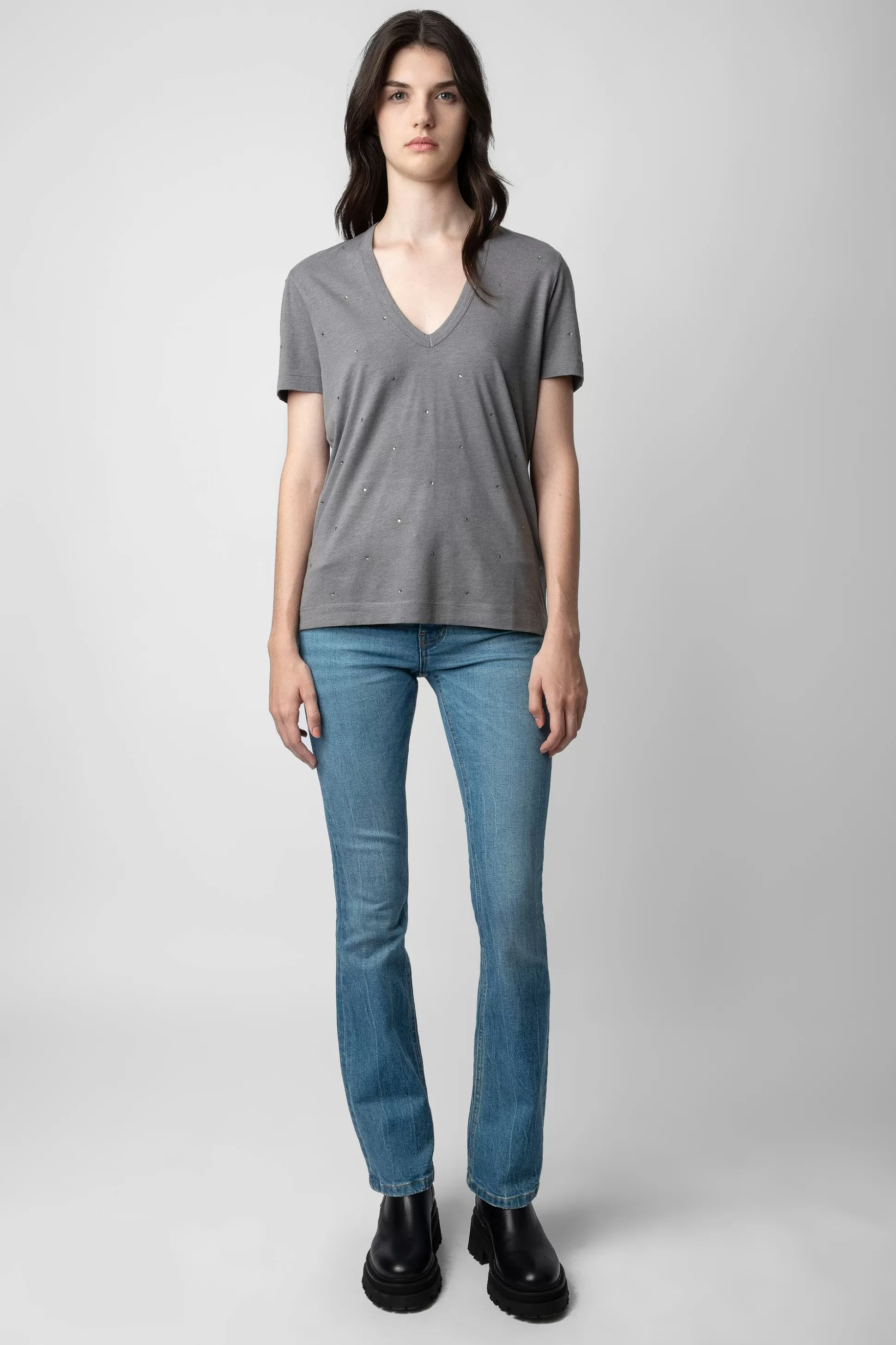 Femmes Zadig & Voltaire T-Shirts^T-Shirt Wassa Diamante