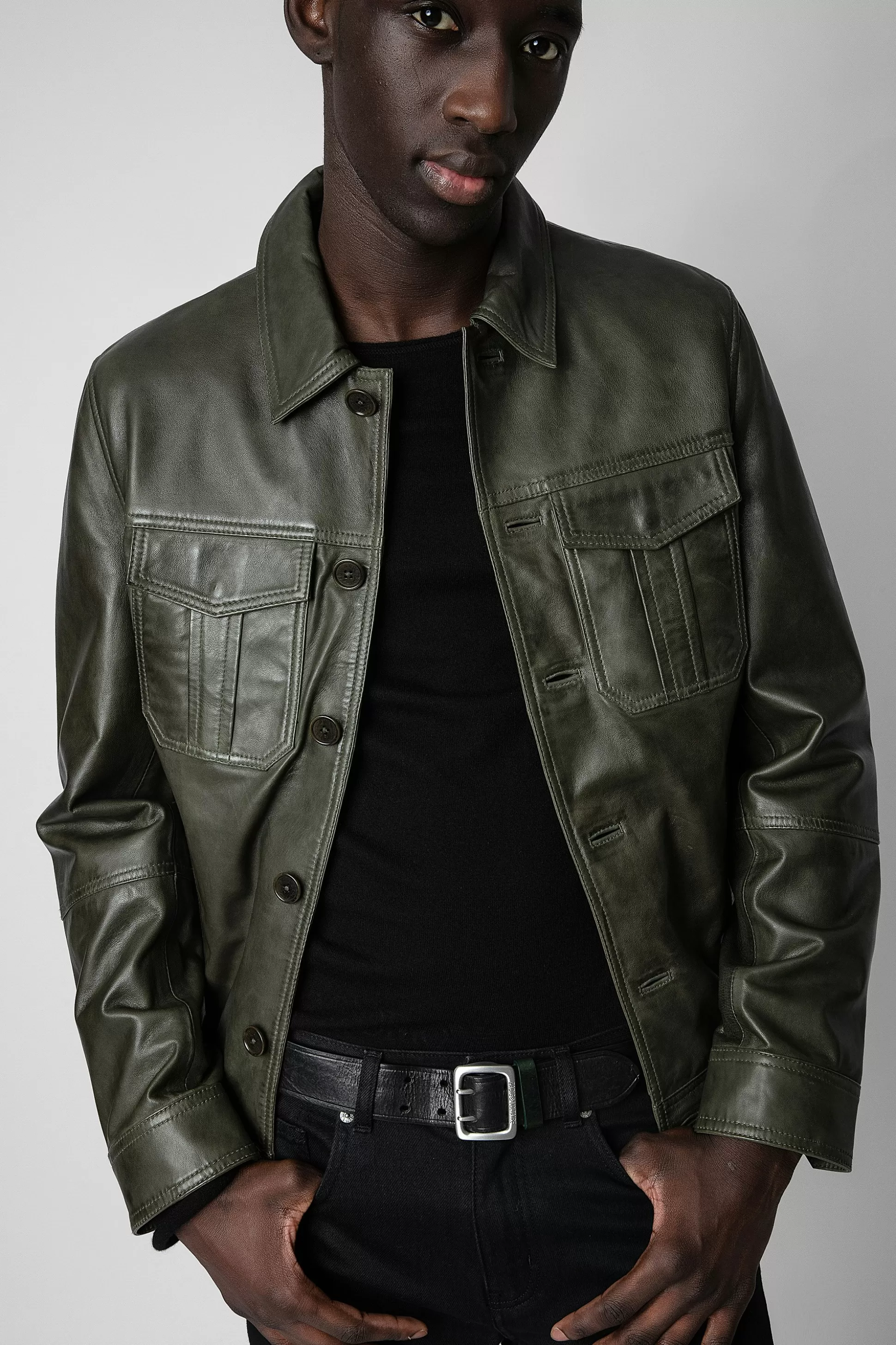 veste_en_cuir_lasso_2.webp Hommes Zadig & Voltaire Manteaux Et Vestes^Veste En Cuir Lasso