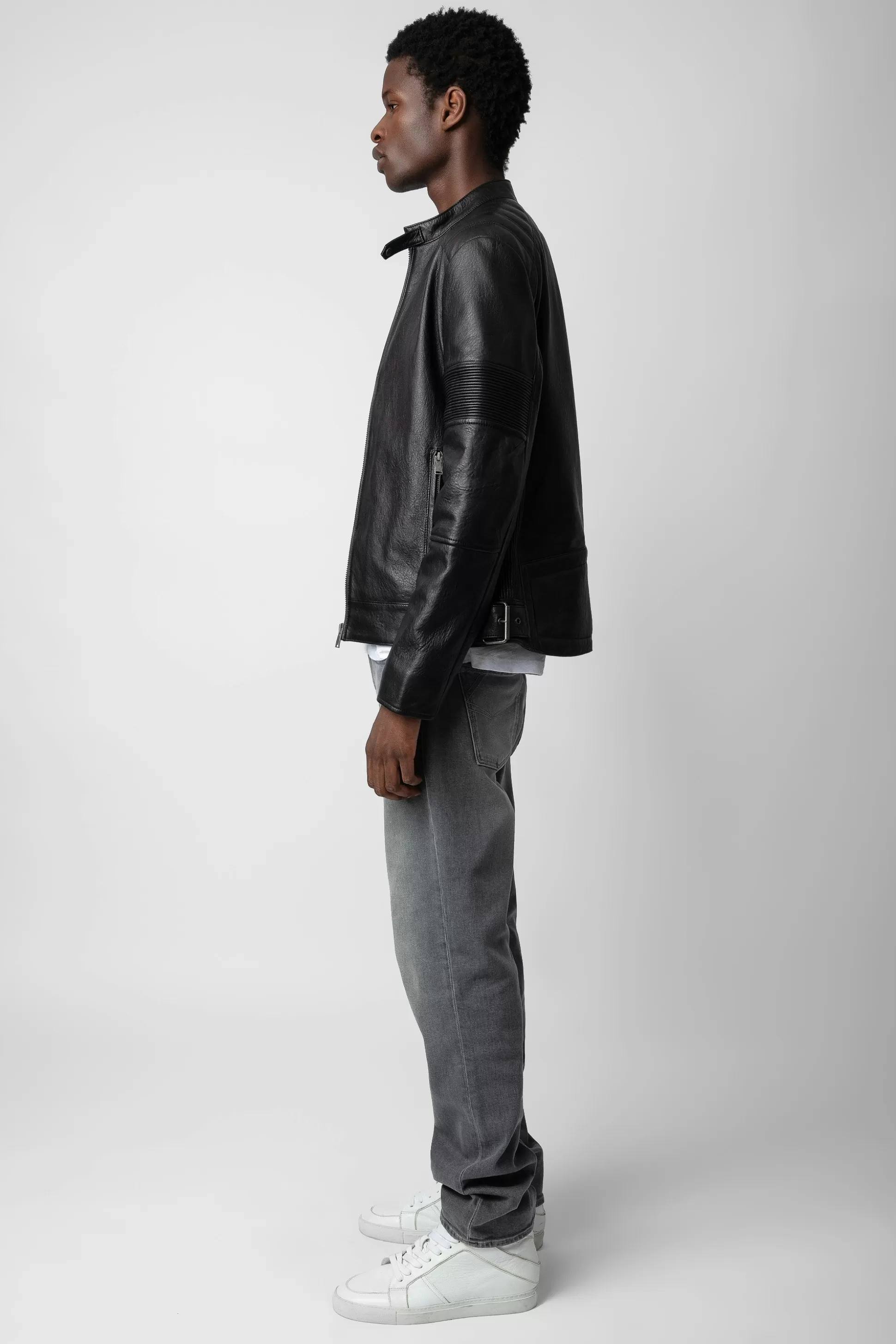 veste_en_cuir_maigre_1.webp Hommes Zadig & Voltaire Manteaux Et Vestes^Veste En Cuir Maigre