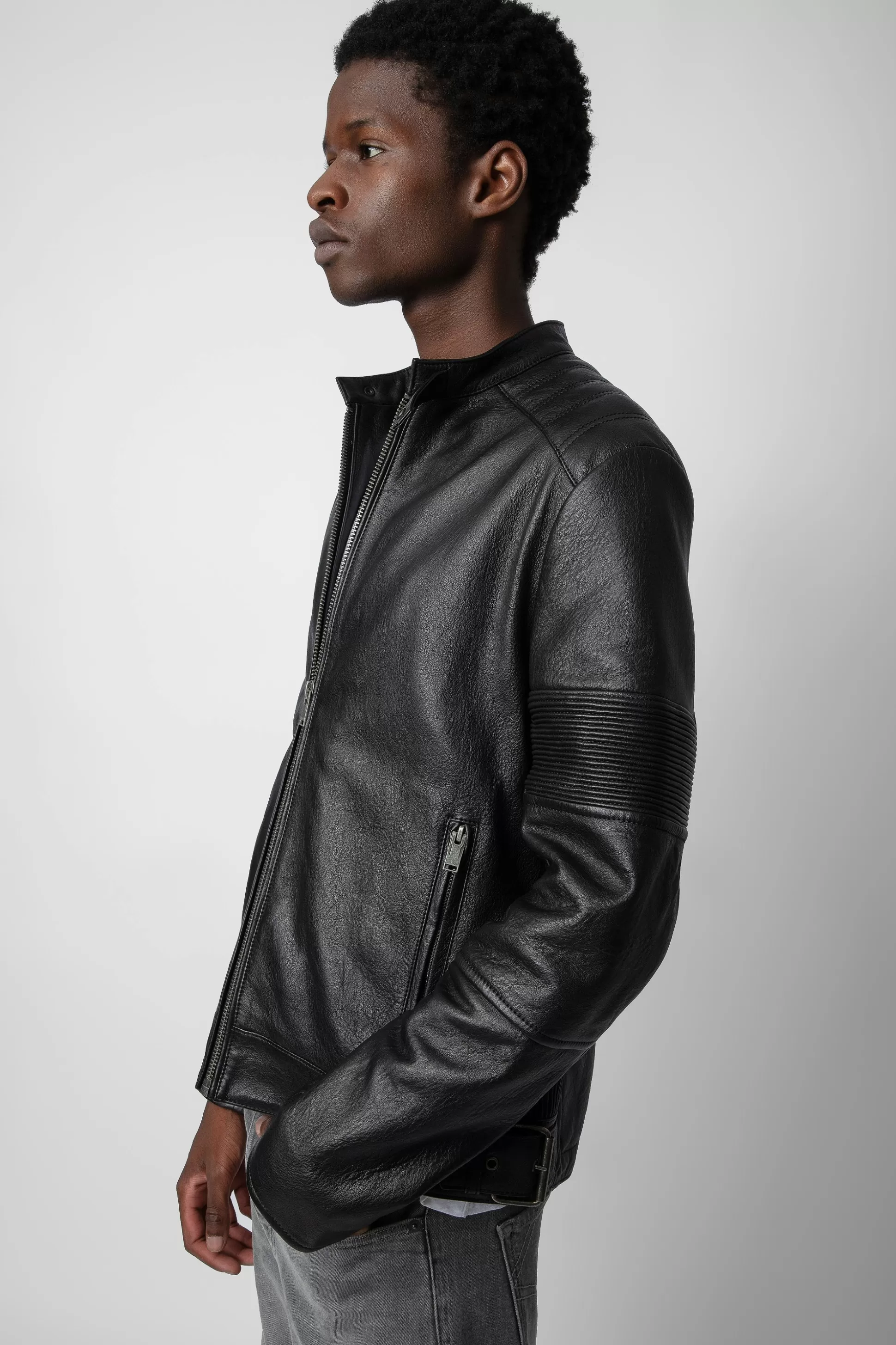 veste_en_cuir_maigre_6.webp Hommes Zadig & Voltaire Manteaux Et Vestes^Veste En Cuir Maigre
