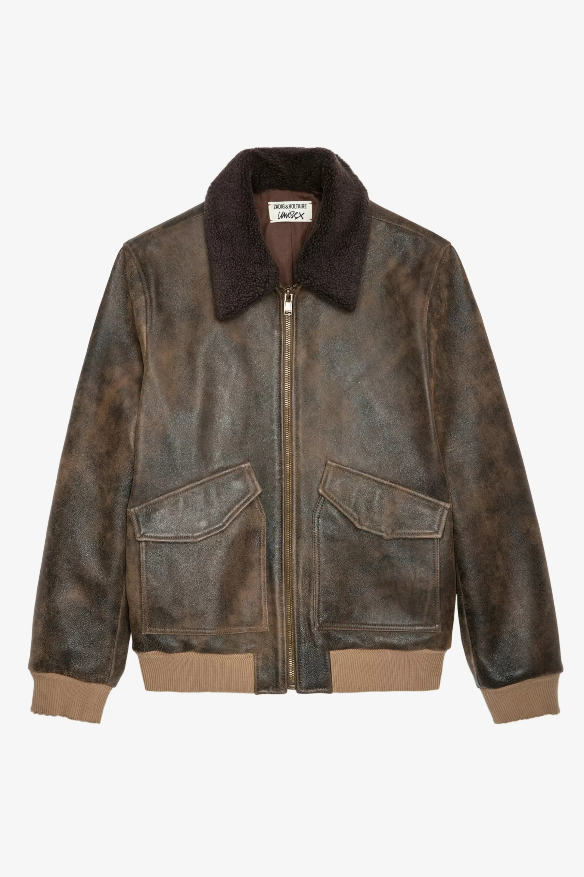 veste_en_cuir_mate_1-1.webp Hommes Zadig & Voltaire Manteaux Et Vestes^Veste En Cuir Mate