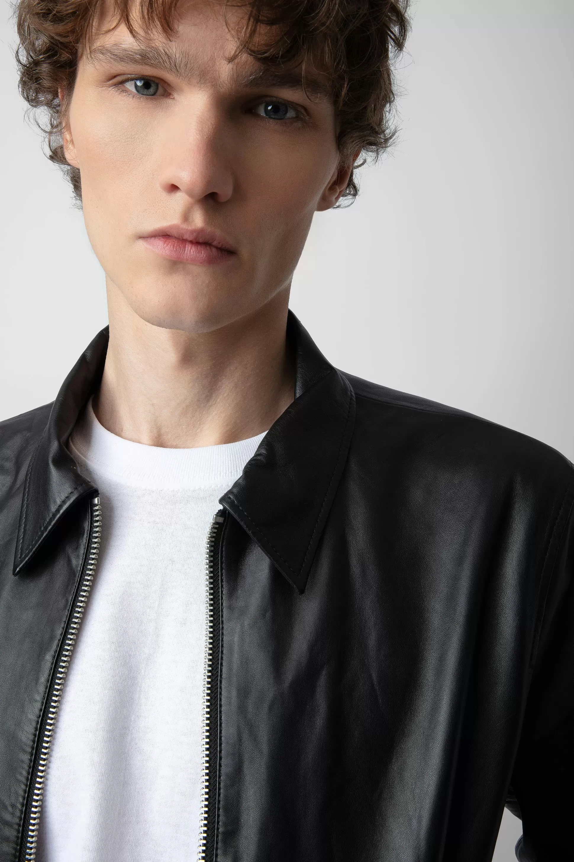 veste_en_cuir_mate_1.webp Hommes Zadig & Voltaire Manteaux Et Vestes^Veste En Cuir Mate
