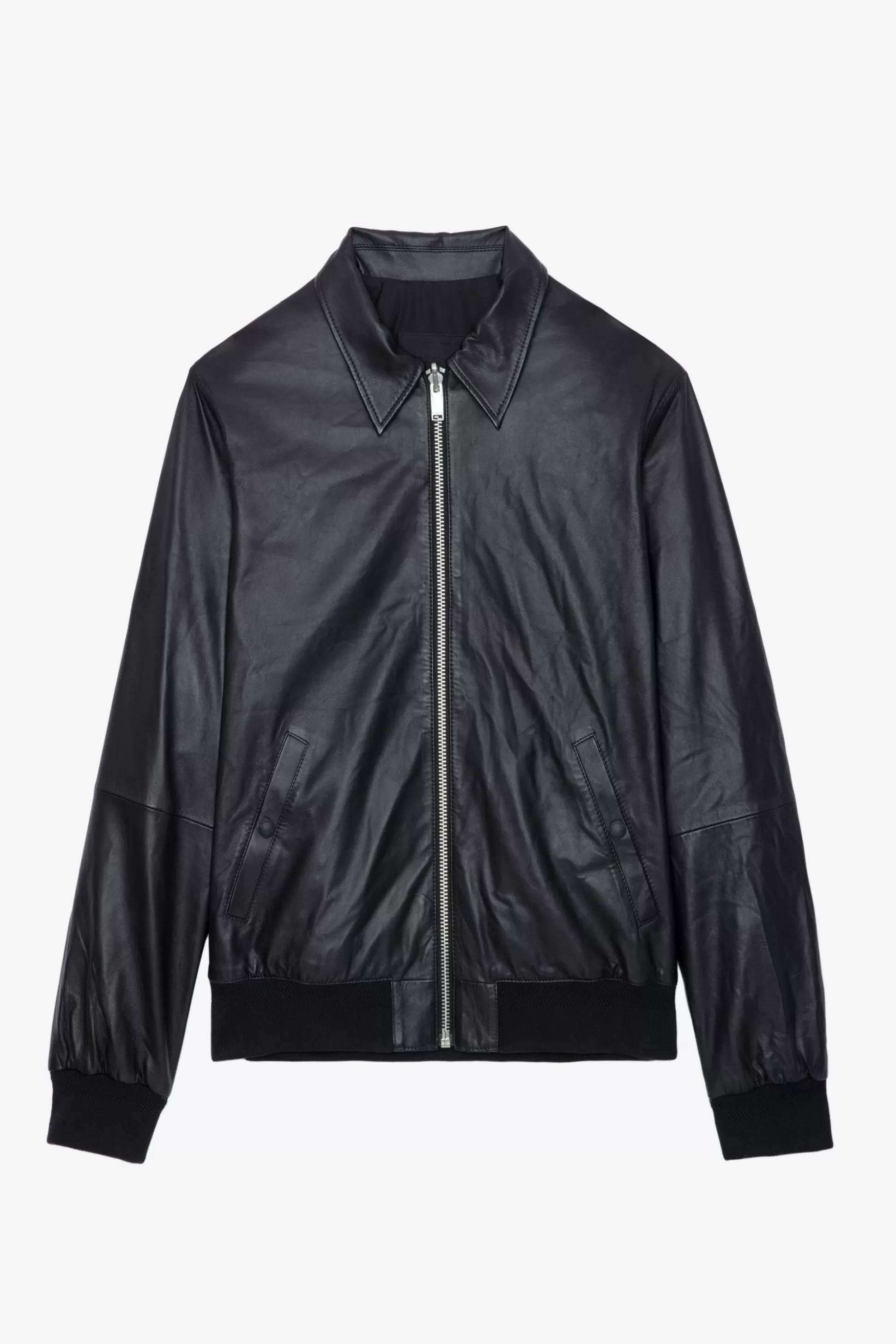 veste_en_cuir_mate_3.webp Hommes Zadig & Voltaire Manteaux Et Vestes^Veste En Cuir Mate