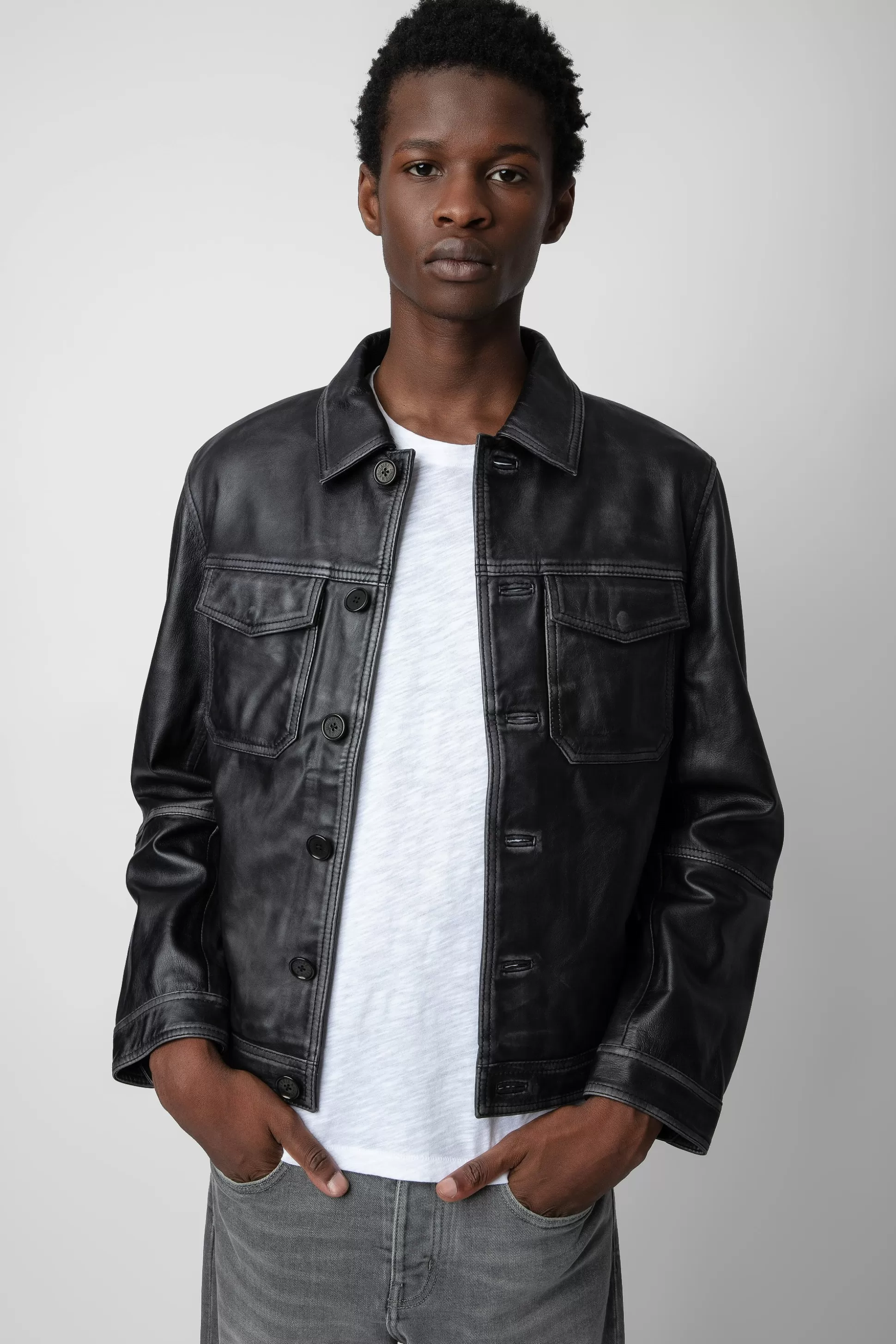 veste_en_cuir_vintage_lasso_2.webp Hommes Zadig & Voltaire Manteaux Et Vestes^Veste En Cuir Vintage Lasso