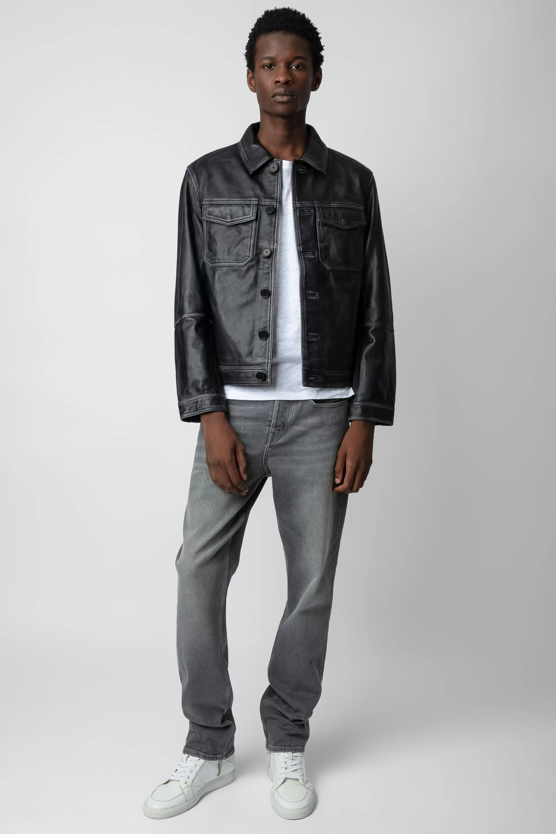 Hommes Zadig & Voltaire Manteaux Et Vestes^Veste En Cuir Vintage Lasso