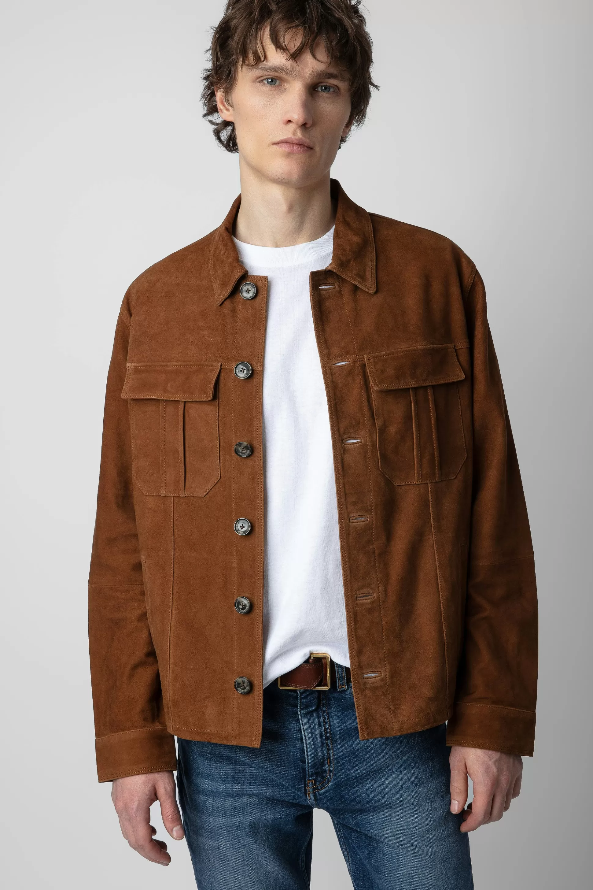 veste_en_daim_kuba_5.webp Hommes Zadig & Voltaire Manteaux Et Vestes^Veste En Daim Kuba