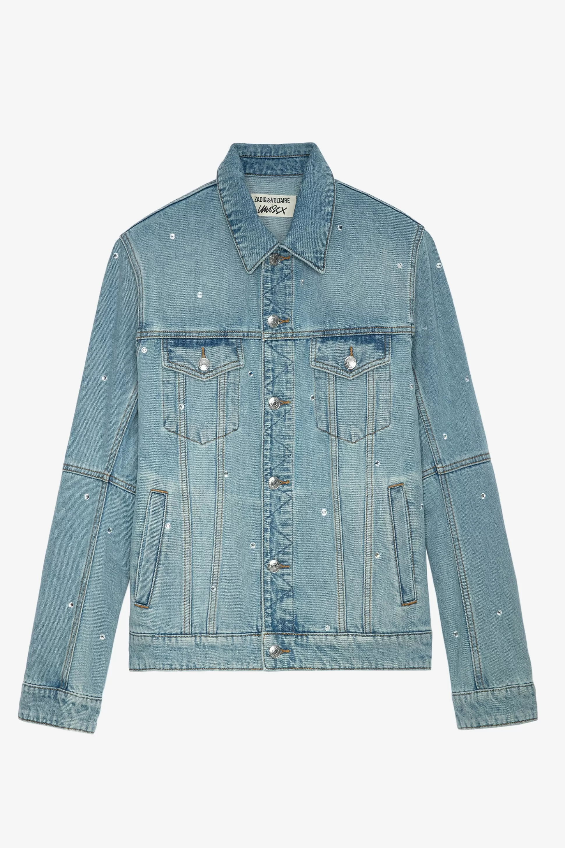 veste_en_jean_kasy_a_strass_3.webp Femmes Zadig & Voltaire Unisexe^Veste En Jean Kasy A Strass