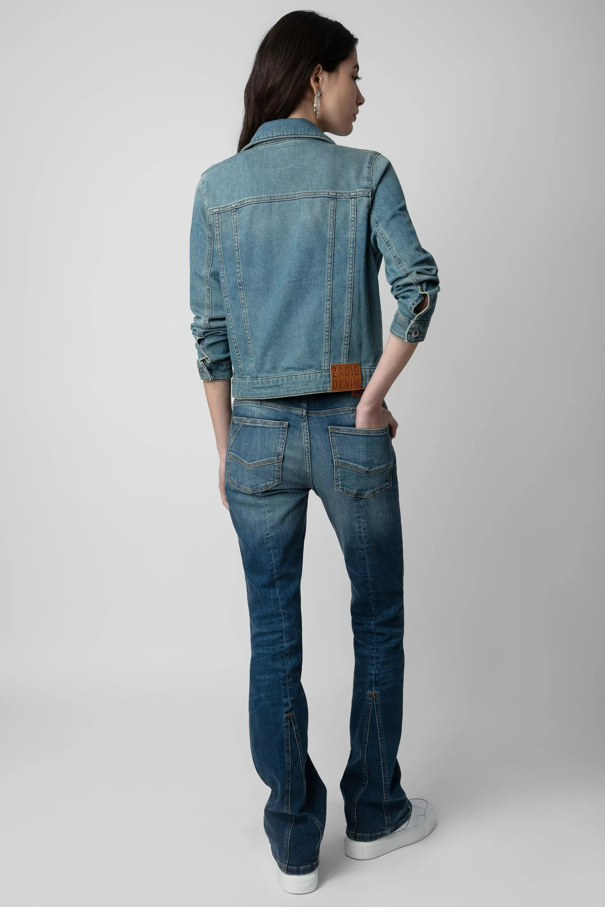 veste_en_jean_kioky_1.webp Femmes Zadig & Voltaire Manteaux Et Vestes^Veste En Jean Kioky